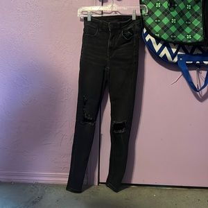 Double zero American Eagle, black skinny jeans